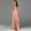 Haut de Gamme Doré Satin Transparentes Robe De Bal 2020 Princesse Col Haut Manches Courtes Ceinture Perlage Gland Fendue devant Longue Volants Robe De Ceremonie