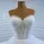 High-end Hvit Organza Bryllups Brudekjoler 2020 Ballkjole Kjæreste Uten Ermer Ryggløse Chapel Train Buste