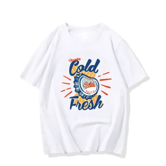 Casual Street Wear White Cartoon Printing Loose T Shirts 2021 Cotton Scoop Neck Short Sleeve Women S Tops T Shirt