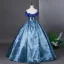 Elegant Sky Blue Prom Dresses 2026 Ball Gown Ruffle Strapless Sleeveless Backless Floor-Length / Long Formal Dresses