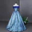 Elegant Sky Blue Prom Dresses 2026 Ball Gown Ruffle Strapless Sleeveless Backless Floor-Length / Long Formal Dresses