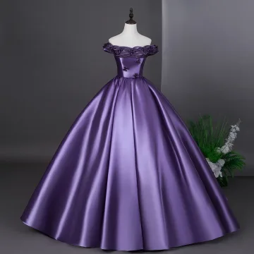 Vintage Retro Purple Floor Length Long Prom Dresses 2026 Ball Gown Strapless Sleeveless Backless Formal Dresses