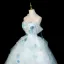 Blumenfee Himmelblau Applikationen Ballkleider 2026 Ballkleid Off Shoulder Kurze Ärmel Rückenfreies Lange Tülle Festliche Kleider