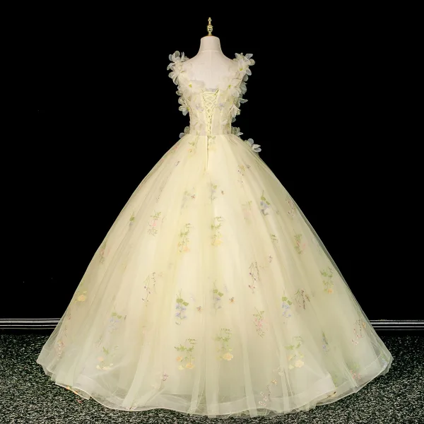 Elegante Salbeigrün Stickerei Applikationen Ballkleider 2026 Ballkleid Rundhalsausschnitt Ärmellos Rückenfreies Lange Festliche Kleider