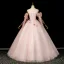 Blumenfee Rosa Perlenstickerei Perle Pailletten Applikationen Ballkleider 2026 Ballkleid Off Shoulder Kurze Ärmel Rückenfreies Lange Festliche Kleider
