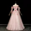 Blumenfee Rosa Perlenstickerei Perle Pailletten Applikationen Ballkleider 2026 Ballkleid Off Shoulder Kurze Ärmel Rückenfreies Lange Festliche Kleider
