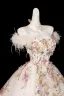 Illusion White Beading Sequins Appliques Prom Dresses 2026 Ball Gown Off-The-Shoulder Short Sleeve Backless Floor-Length / Long Formal Dresses