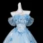Fashion Sky Blue Bow Sequins Appliques Prom Dresses 2026 Ball Gown Off-The-Shoulder Short Sleeve Backless Floor-Length / Long Formal Dresses