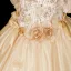 Bling Bling Gold Sequins Appliques Prom Dresses 2026 Ball Gown Off-The-Shoulder Short Sleeve Backless Floor-Length / Long Formal Dresses