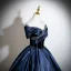 Vintage / Retro Navy Blue Beading Prom Dresses 2026 Ball Gown Off-The-Shoulder Short Sleeve Backless Floor-Length / Long Formal Dresses