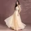 Bling Bling 2 Piece Nude Prom Dresses 2017 A-Line / Princess Scoop Neck Sleeveless Ruffle Organza Beading Sequins Floor-Length / Long Formal Dresses