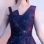 Chic / Beautiful Purple Graduation Dresses 2018 A-Line / Princess V-Neck Backless Starry Sky Printing Homecoming Formal Dresses