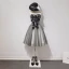 Chic / Beautiful Grey Short Graduation Dresses 2018 A-Line / Princess Tulle Appliques Backless Beading Strapless Homecoming Formal Dresses