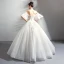 Luxury / Gorgeous Floor-Length / Long White Wedding 2018 Lace-up Tulle Strapless Appliques Backless Beading Ball Gown Wedding Dresses