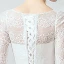 Klassisch Elegante Weiß Abendkleider 2019 A Linie 3/4 Ärmel U-Ausschnitt Spitze Tülle Applikationen Rückenfreies Roter Teppich Arbeit Festliche Kleider