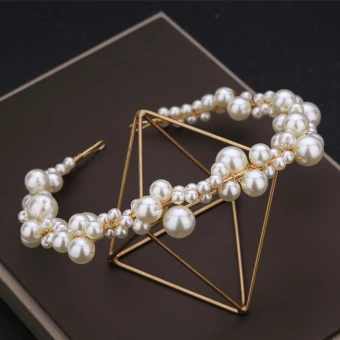 Charming Classic Elegant Ivory Handmade 2019 Beading Pearl Cocktail Party Evening Party Headpieces Wedding Accessories