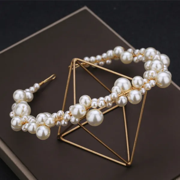 Charming Classic Elegant Ivory Handmade  2019 Beading Pearl Cocktail Party Evening Party Headpieces Wedding Accessories