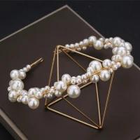 Charmant Klassieke Elegante Ivoor Handgemaakt 2019 Kralen Parel Feest Avond Haaraccessoires Huwelijk Accessoires