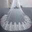 Chic / Belle Cathedral Train Blanche Mariage Tulle Appliques Voile De Mariée 2018