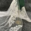 Chic / Belle Blanche Voile De Mariée 2020 Tulle Appliques Chapel Train Mariage Accessorize