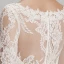 Modern / Fashion Sexy Ivory Wedding Dresses 2020 Trumpet / Mermaid V-Neck 3D Lace Long Sleeve Appliques Backless Embroidered Sweep Train Wedding