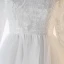 Chic / Belle Blanche Grande Taille Robe De Soirée 2020 Dentelle U-Cou Fait main Perlage Paillettes Brodé Bande Thé Longueur Soirée Été Manches Longues Princesse Robe De Ceremonie