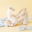 Chic / Belle Blanche Bureau Faux Diamant Perlage Cristal Plumes Chaussures Femmes 2018