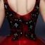 Chic / Beautiful 2017 Burgundy Party Dresses V-Neck Lace Handmade  Appliques Backless Rhinestone A-Line / Princess Cocktail Dresses
