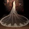 Wedding Veils Chic / Beautiful White Lace Appliques 2017 Tulle Tiara