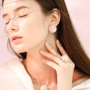 Chic Belle Doré Fleur Faux Diamant Fleur Bague Alliage Vacances Concours De Beauté Anneaux 2019 Accessorize