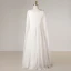 Chinese style White Plus Size Evening Dresses  2018 Zipper Up A-Line / Princess V-Neck Chiffon Embroidered Evening Party Formal Dresses