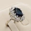 Luxe Bleu Marine Faux Diamant Fait main Chanceux Bague Métal Soirée Anneaux 2019 Accessorize