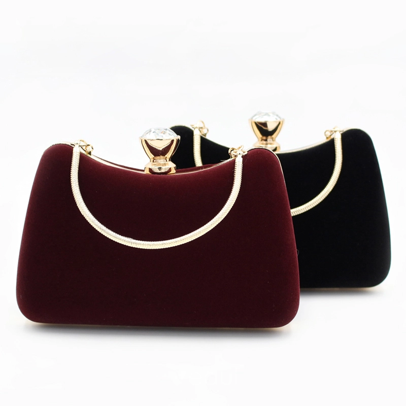 Burgundy clutch store bag