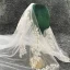 Chic / Belle Blanche Voile De Mariée 2020 Tulle Appliques Chapel Train Mariage Accessorize