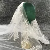 Chic / Beautiful White Wedding Veils 2020 Tulle Appliques Chapel Train Wedding Accessories