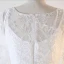 Chic / Belle Blanche Grande Taille Robe De Soirée 2020 Dentelle U-Cou Fait main Perlage Paillettes Brodé Bande Thé Longueur Soirée Été Manches Longues Princesse Robe De Ceremonie