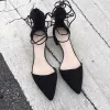 Chic / Beautiful 2017 5 cm / 2 inch Black Red White Casual Leatherette Summer Low Heels / Kitten Heels Pumps