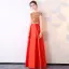 Affordable Royal Blue Evening Dresses  2017 Short Sleeve Beading Rhinestone Sash Ruffle Satin Formal Dresses