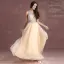 Bling Bling 2 Piece Nude Prom Dresses 2017 A-Line / Princess Scoop Neck Sleeveless Ruffle Organza Beading Sequins Floor-Length / Long Formal Dresses