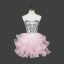Chic / Beautiful Champagne Cocktail Dresses 2017 A-Line / Princess Tulle Backless Beading Rhinestone Cocktail Party Formal Dresses