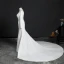 Modest / Simple Ivory Wedding Dresses 2018 Trumpet / Mermaid Scoop Neck Long Sleeve Backless Cathedral Train