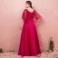 Chic / Beautiful Red Plus Size Evening Dresses  2018 A-Line / Princess Lace-up V-Neck Appliques Backless Beading Evening Party Prom Dresses