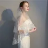Classic Elegant White Wedding 2018 Tulle Appliques Beading Sequins Wedding Veils