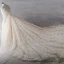 Stijlvolle Luxe Ivoor Cathedral Train Huwelijk 2018 Lange Mouwen U-hals Tule Lace-up Appliques Ruglooze Kralen Parel Handgemaakt Baljurk Trouwjurken