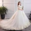 Unique Blanche Grande Taille Robe De Mariée 2019 Princesse Chapel Train En Dentelle Manches Courtes Appliques Bustier Dos Nu Église Mariage