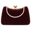 Modern / Fashion Burgundy Clutch Bags Beading Rhinestone Velour Cocktail Party Evening Party Prom Accessories 2019