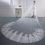 Chic / Belle Cathedral Train Blanche Mariage Tulle Appliques Voile De Mariée 2018