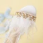 Chic / Belle Blanche Bureau Faux Diamant Perlage Cristal Plumes Chaussures Femmes 2018