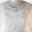 Chic / Belle Blanche Grande Taille Robe De Soirée 2020 Dentelle U-Cou Fait main Perlage Paillettes Brodé Bande Thé Longueur Soirée Été Manches Longues Princesse Robe De Ceremonie