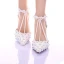 Luxury / Gorgeous 2017 9 cm White Casual PU Appliques Rhinestone High Heels Stiletto Heels Pumps Womens Shoes